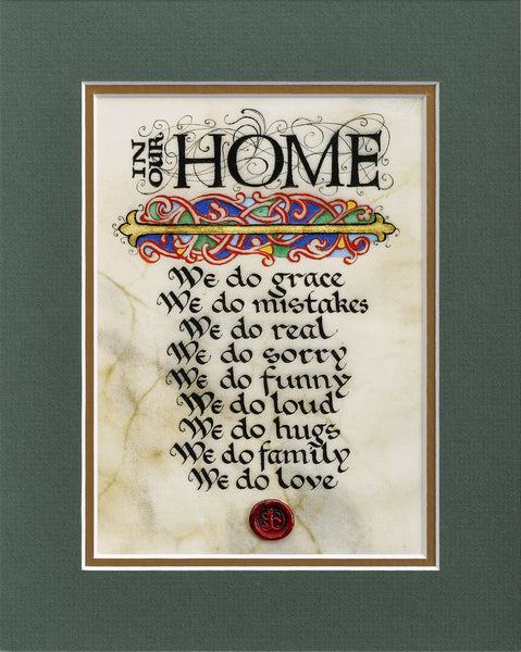 In Our Home - Double Matted Celtic Art Print