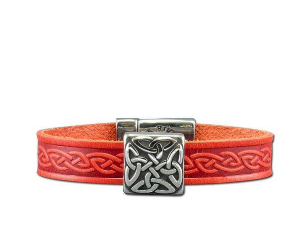 Braden Leather Cuff Red