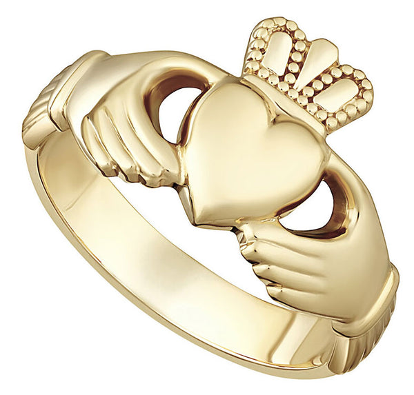 14K Gold Ladies Claddagh Ring