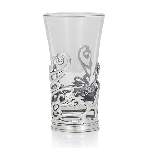 Pewter Shot Glass Holder & Glass