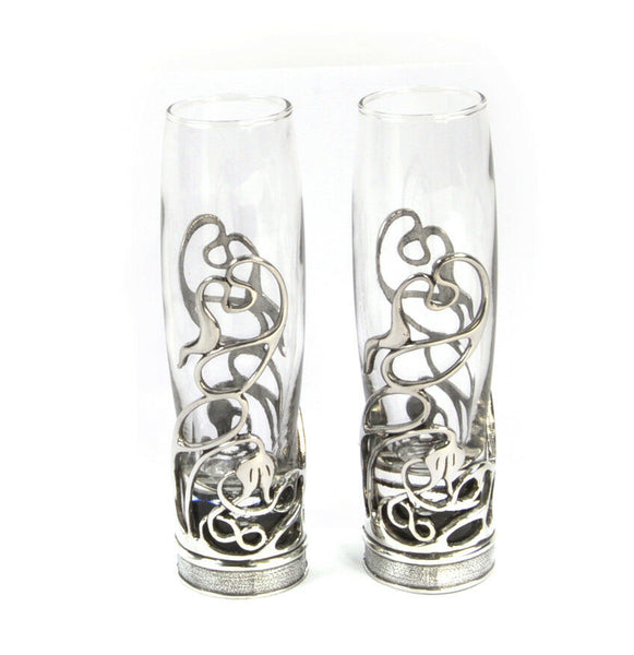 Never-ending Swirl Champagne Glasses-Pair