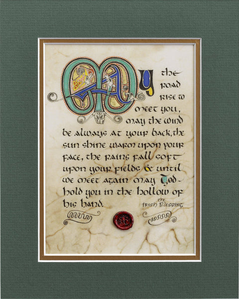 An Irish Blessing - Double Matted Celtic Art Print