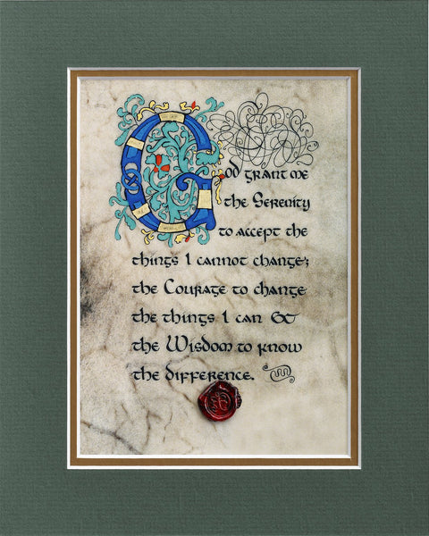 Serenity Prayer - Double Matted Celtic Art Print