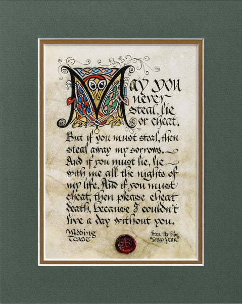 Wedding Toast - Double Matted Celtic Art Print