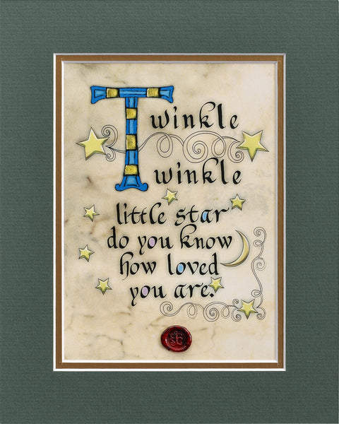 Twinkle Twinkle Little Star- Double Matted Celtic Art Print