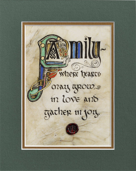Family - Double Matted Celtic Art Print