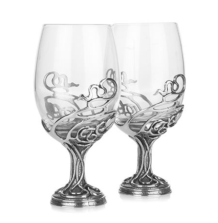 Neverending Swirl Wine Glass Pair