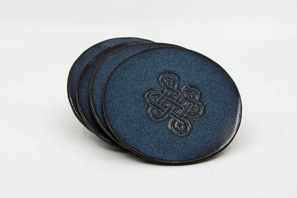 Island Stoneware Round Drink Coaster Set